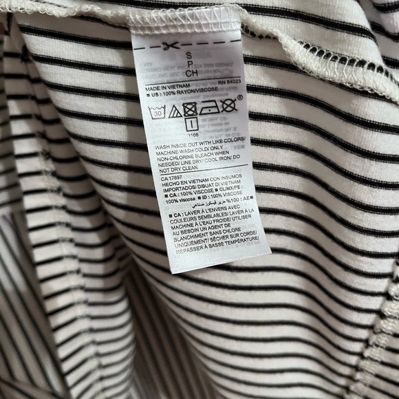 SOLD Long Sleeve Stripe Peplum Top Small - Picture 5 of 6